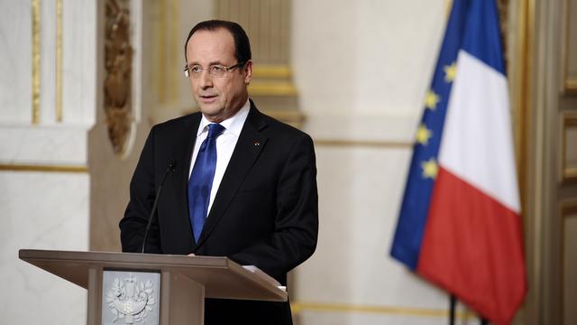 Le président français François Hollande a tenu un discours sur la situation au Mali le 12 janvier à l'Elysée. [AFP - Lionel Bonaventure]