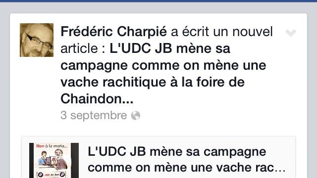 Capture d’écran du profil Facebook de Fréderic Charpié. [Facebook]