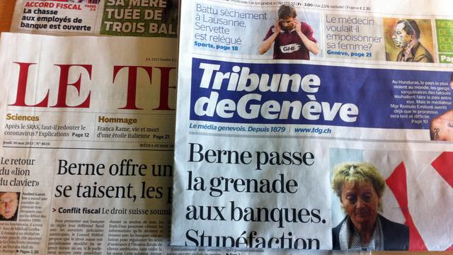 "Stupéfaction", titre la presse romande après l'accord avec les USA.