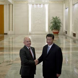 Ueli Maurer et le président chinois Xi Jinping. [AP/Alexander F.Yuan]