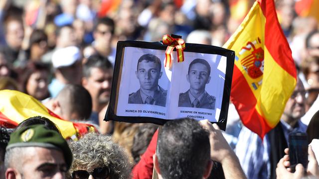 La manifestation était organisée par l'Association des victimes de l'ETA. [Gérard Julien]