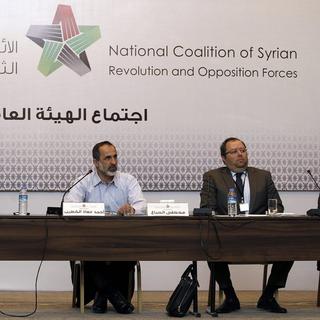 La Coalition nationale syrienne a élu Ghassan Hitto premier ministre intérimaire des territoires syriens aux mains de la rébellion de l'opposition. [SEDAT SUNA]