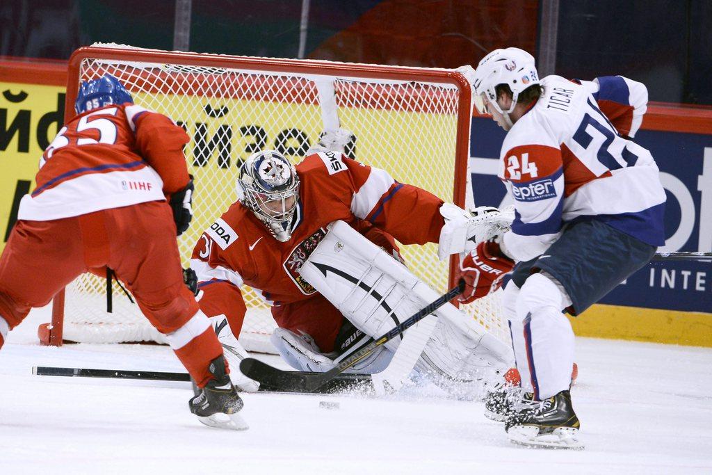 Le gardien Ondrej Pavelec pourrait poser de nombreux problèmes à l'équipe de Suisse. [Claudio Bresciani]