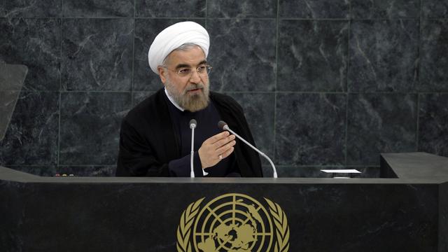 Le président iranien Hassan Rohani lors de l'assemblée générale de l'ONU à New York. [Timothy Clary]