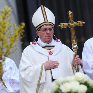Le pape François a donné sa première messe de Pâques à Rome. [EPA/Keystone - Ettore Ferrari]