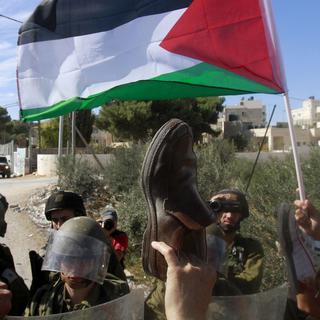 Les Palestiniens protestent chaque semaine contre les mesures israéliennes. [Musa Al-Shaer]