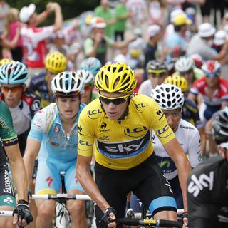 Chris Froome a vécu sa première (mini-)défaillance sur ce Tour de France hier à l'Alpe-d'Huez. [Joel Saget]