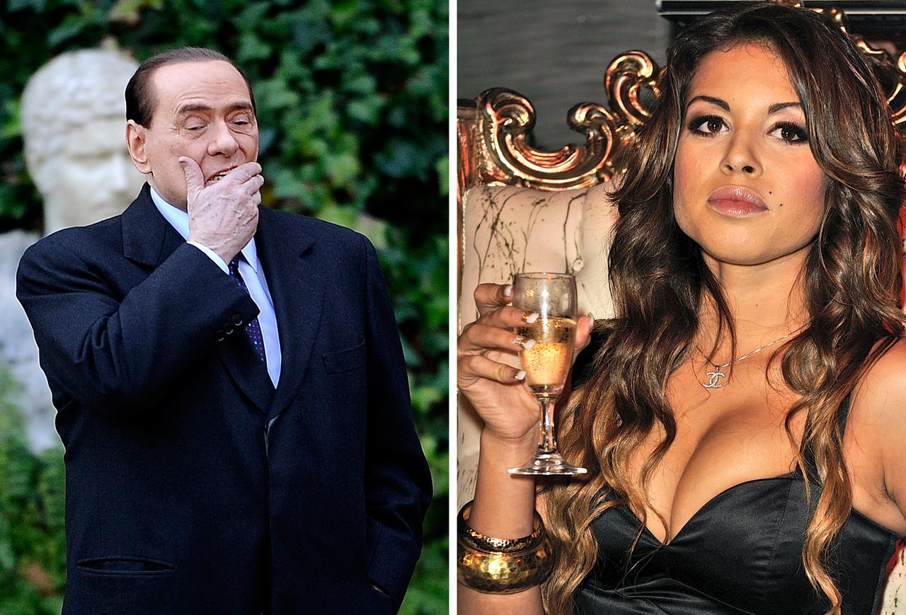 Un photomontage montrant Silvio Berlusconi et Ruby. [afp - Filippo Monteforte/Giuseppe Aresu]