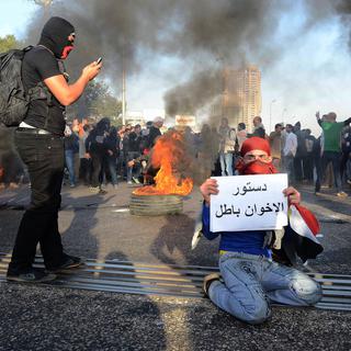 Les Black Blocs ont fait leur apparition dans les manifestations en Egypte. [Khaled Kamel]