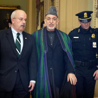 Le président afghan Hamid Karzai est en visite aux Etats-Unis depuis le 9 janvier 2013. [Balce Ceneta]