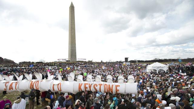 Grande manifestation à Washington pour le climat, le dimanche 17 février 2013. [Manuel Balce Ceneta]