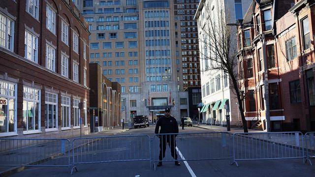 Le centre-ville de Boston est bouclé pour les besoins de l'enquête. [Spencer Platt]
