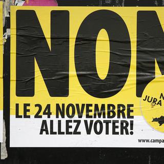 L'affiche de "Notre Jura bernois", le comité pour le non. [Peter Klaunzer]