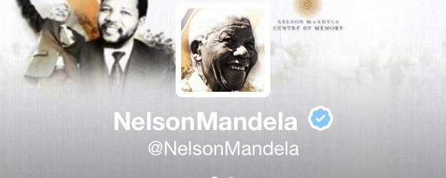 Capture d'écran du profil Twitter de Nelson Mandela. [Twitter]