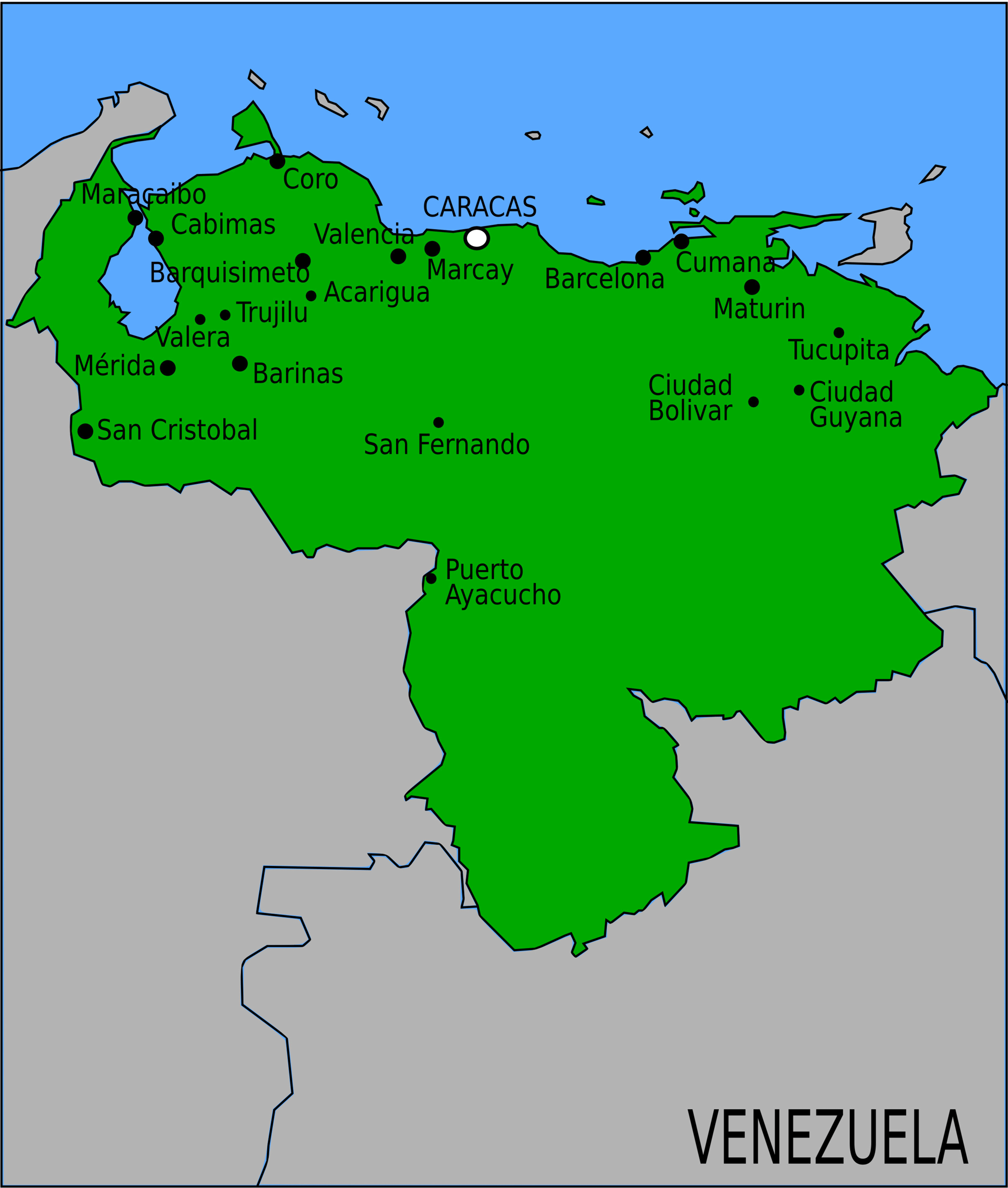 La carte du Vénézuela. [Floki Fotos]