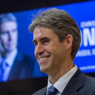 Christian Varone, candidat PLR au Conseil d'Etat valaisan lors des élections de mars 2013. [Jean-Christophe Bott]