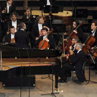 L'Orchestre Philharmonique de Berlin fête les 100 ans de son 1er enregistrement sur disque. [EPA/BRITTA PEDERSEN]
