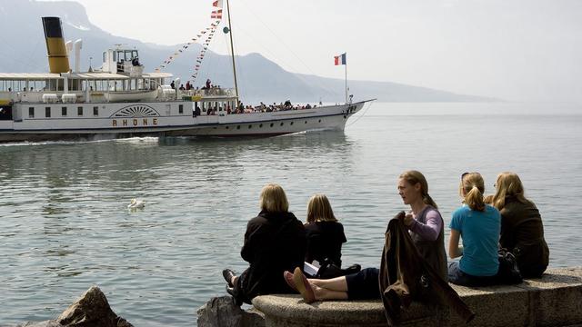 "Le Rhône", le bateau de la prestigieuse flotte Belle-Epoque de la CGN. [Jean-Christophe Bott]