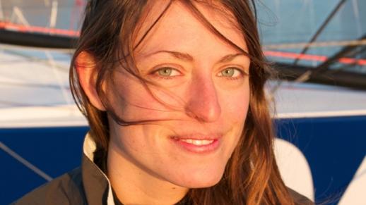 Portrait de Justine Mettraux lors du baptême de son bateau TeamWork 824 en 2011. [TeamWork - Stephanie Gaspari]