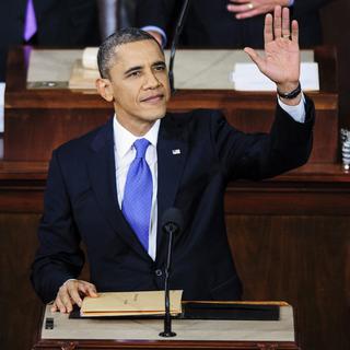Barack Obama a prononcé mardi soir son 4e discours sur l'état de l'Union. [Pete Marovich - EPA]