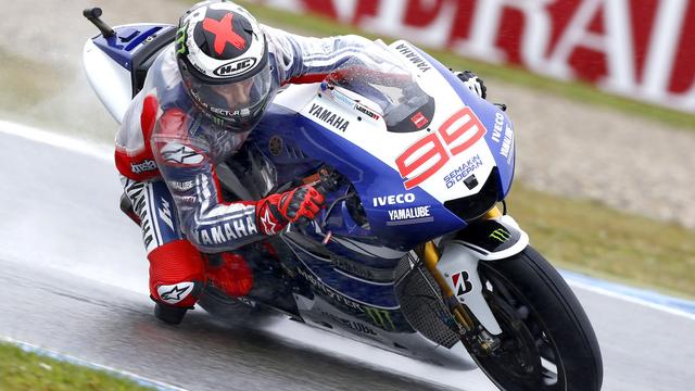 Jorge Lorenzo a été victime de la piste détrempée.