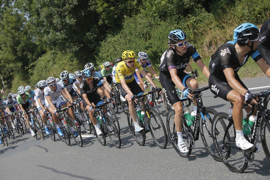 Chris Froome dans le peloton du Tour de France [Laurent Cipriani]