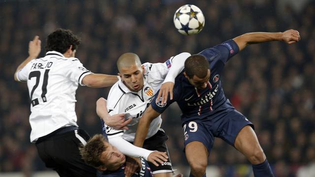 Le PSG s'est fait peur face à Valence mais obtient de haute lutte sa qualification pour les quarts de finale. [Christophe Ena]