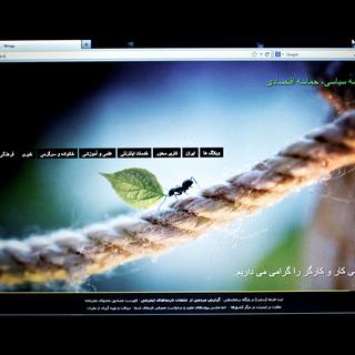 L'une des pages qui apparaît lorsqu'un Iranien se connecte à un site interdit. [BEHROUZ MEHRI]