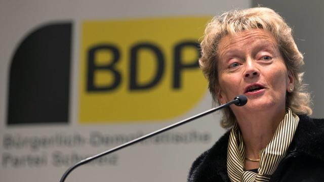 Les déclarations de la conseillère fédérale Eveline Widmer-Schlumpf ont fait chuter les actions d'UBS et Credit Suisse.