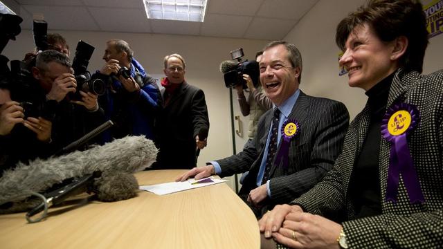 UKIP, parti anglais farouchement anti-européen, vient de réaffirmer son pouvoir de nuisance lors d’une élection législative partielle la semaine dernière, où il a terminé deuxième. [Ben Stansall]