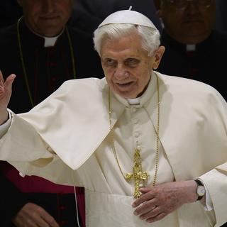 Le pape lors de son audience du 13 février 2013, au Vatican. [Filippo Monteforte]