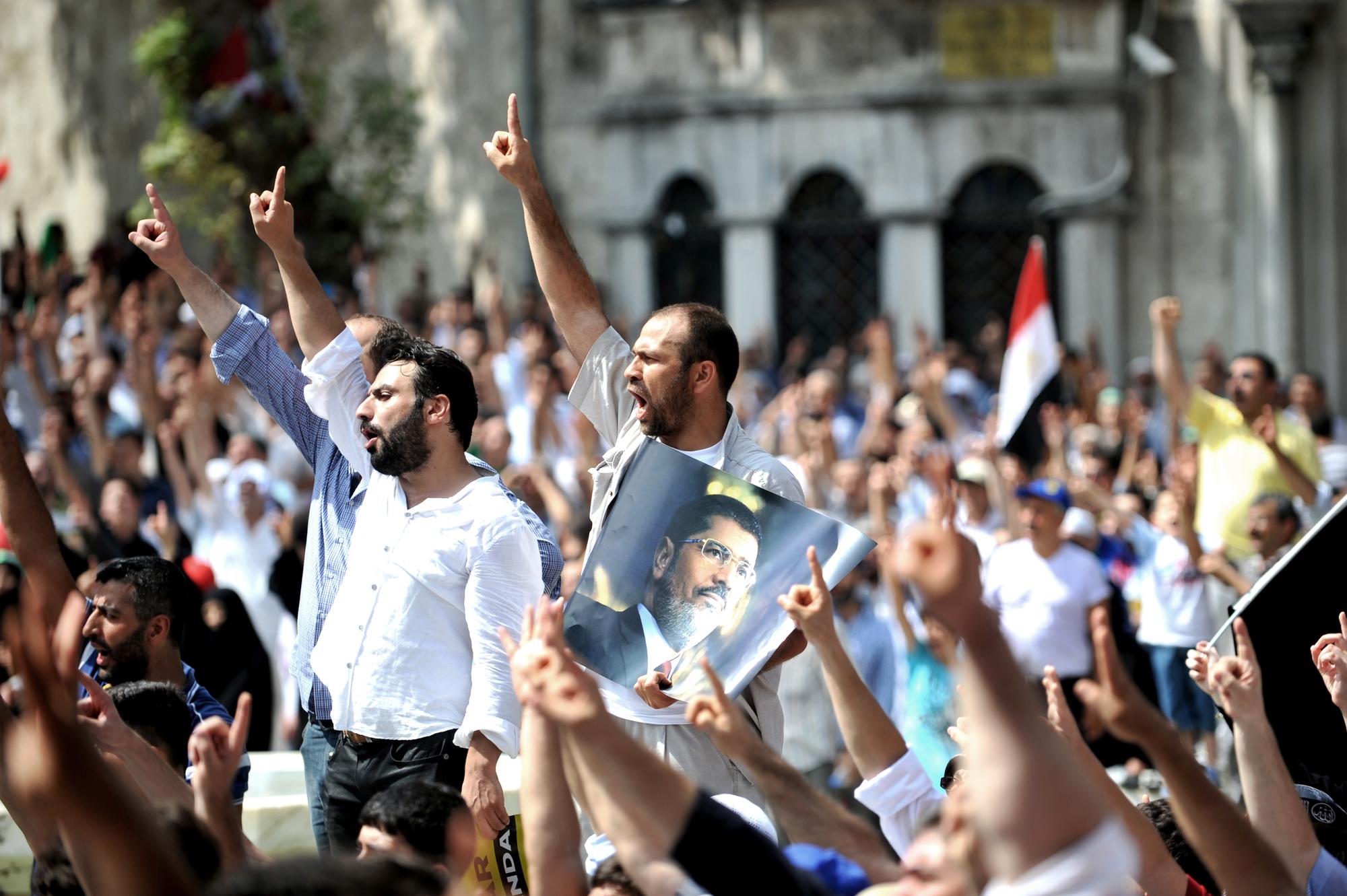 Manifestation de soutien aux égyptiens en Turquie [AFP - OZAN KOSE]