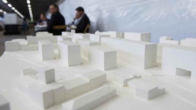 La maquette de l'antenne valaisanne de l'EPFL. [Jean-Christophe Bott]