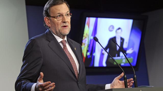 Le Premier ministre espagnol Mariano Rajoy est dans la tourmente. [AP/Keystone - Yves Logghe]
