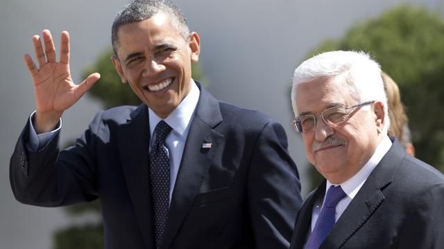 Le président américain Barack Obama et son homologue palestinien Mahmoud Abbas. [Carolyn Kaster]