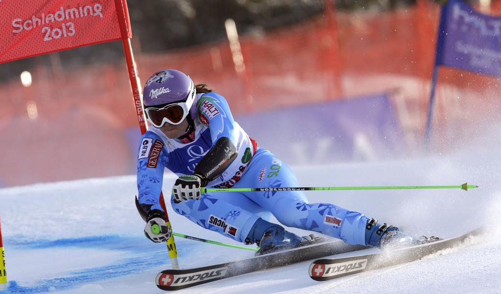 Maze obtient son troisième podium à ces Mondiaux, après l'or en super-G et l'argent en super-combiné. [KEYSTONE - Luca Bruno]