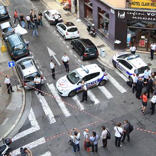 La police bloquant la rue après l'incident, le 11 septembre dernier. [Jean Christophe Magnenet]
