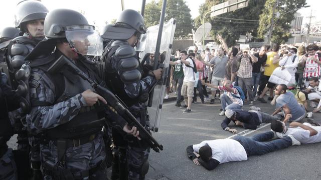 La police attendait quelque 5000 manifestants au total. [Bruno Magalhaes]