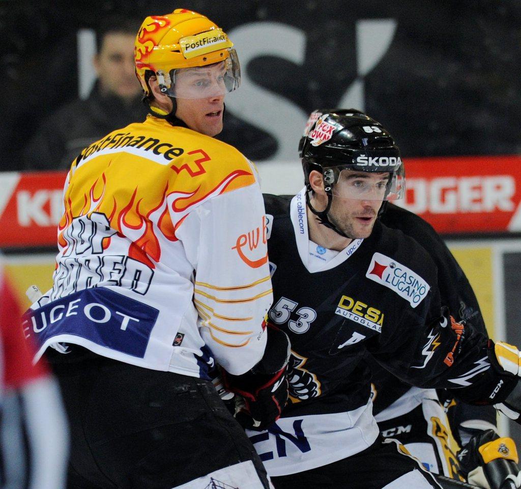 Le topscorer du CP Berne, Ryan Gardner, a inscrit son 21e but de l'exercice. Seuls Brunner et Seguin (25) et Williams (22) ont fait mieux cette saison. [KEYSTONE - Karl Mathis]