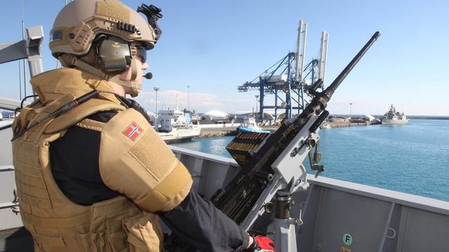 La marine norvégienne sera chargée de transporter les armes chimiques syriennes vers l'Italie. [EPA/STRINGER]