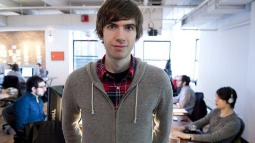 Le fondateur de Tumblr, David Karp, au siège du site à New York, le 2 février 2012.