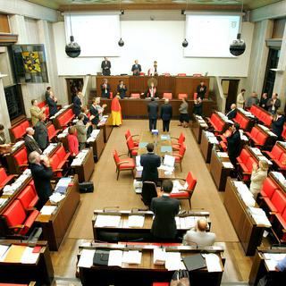 La salle du Grand Conseil à Genève. [Keystone - Martial Trezzini]