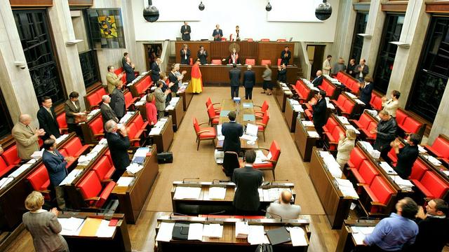 La salle du Grand Conseil à Genève. [Keystone - Martial Trezzini]