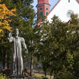 Statue de Nicolas de Flüe à Flüeli-Ranft, dans le canton d'Obwald. [Alessandro Della Bella]