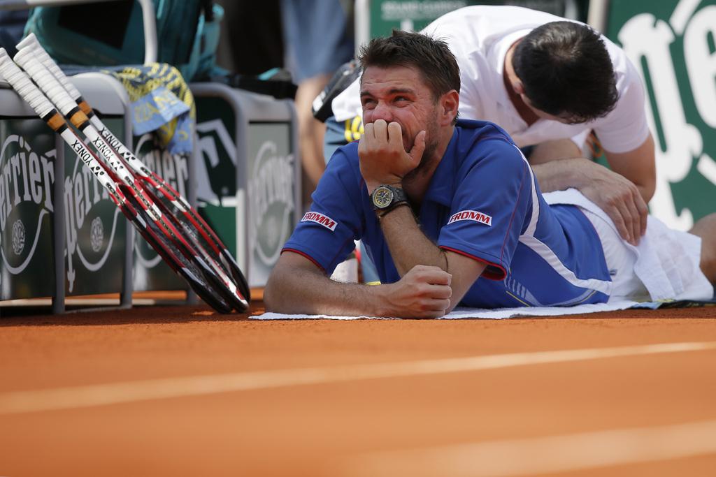 Wawrinka a fait appel au kyné à 3 reprises. [KEYSTONE - Petr David Josek]