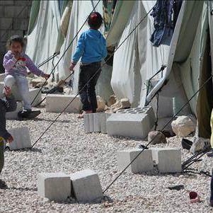 Camps de réfugiés syriens à Al Marj au Liban.