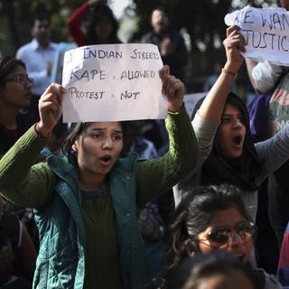 Les manifestations contre les agressions sexuelles en Inde se succèdent depuis plusieurs mois, comme ici à New Delhi le 20 décembre dernier. [Altaf Qadri]