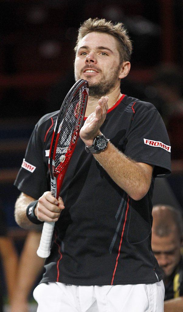 Wawrinka disputera son premier quart de finale à Paris-Bercy. [KEYSTONE - Remy de la Mauviniere]