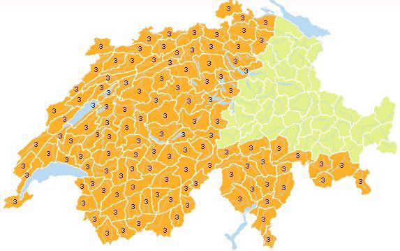 Le niveau d'alerte orage 3 de Météosuisse signifie "danger marqué".