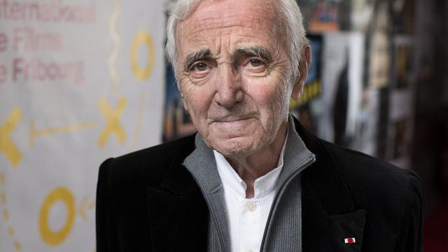 Le chanteur Charles Aznavour était présent au Festival International de Film de Fribourg le 21 mars 2013. [Gaetan Bally]